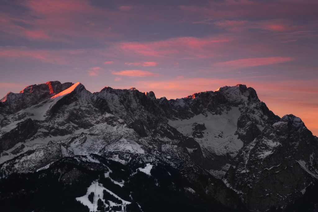 Sonnenaufgang, Alpspitze, Zugspitze
